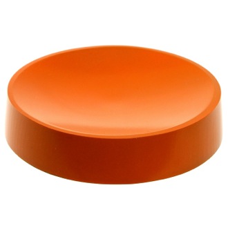 Soap Dish Round Free Standing Orange Soap Dish in Resin Gedy YU11-67